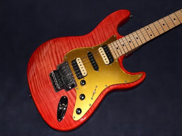 

oem 6-string electric guitar body basswood maple fingerboard left big head, ing