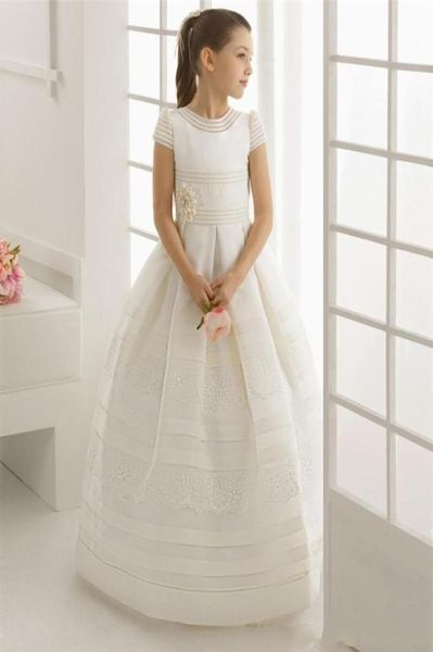 

flower girl dress for wedding short sleeves first communion dresses holy communion dress pageant gown girls birthday party formal 3396229, White;blue