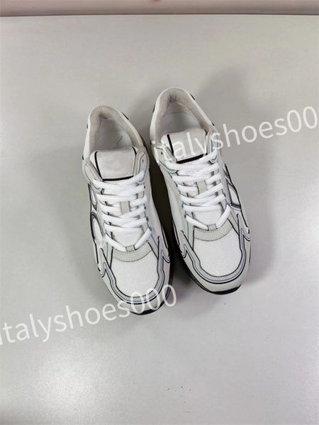 

new luxurys designer sneakers calfskin casual shoes reflective shoes leather trainers all-match stylist sneaker leisure shoe, Black