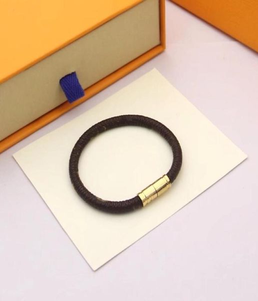 

presbyopia magnetic bracelet couple bracelet titanium steel plating bracelet checkerboard tide brand leather rope gift7104235, White