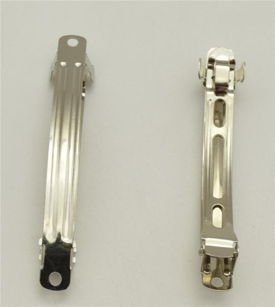 

300pcs 7cm french style clips barrettes for hair bows hairbow5271690, Blue;slivery