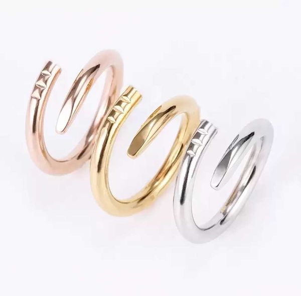 

designer screw ring luxury jewelry midi rings for women men titanium steel gold-plated process fashion accessories never fade fashion, Silver