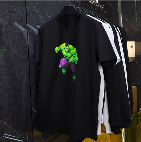 

luxury summer tshirt t shirts fashion designers net-red matching aesthetic contrast printing casual men and women's short sleeved t-shi, White;black