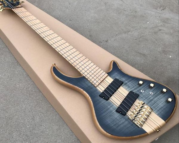 

custom made 6 string neck thru body bassmaple neck and fingerboard 24 frets gold hardware8231634