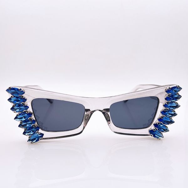 

special fashionable designer handmade diamond inlaid sunglasses cat eye glass sparkling gorgeous decorative sunglasses multiple models, White;black