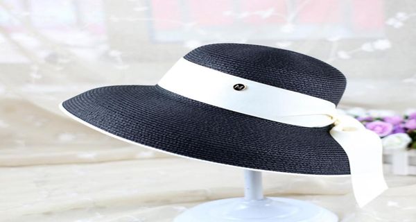 

8 colors outdoor sun protection hats for women summer beach casual straw hat ins fashion wide brim hats5029784, Blue;gray