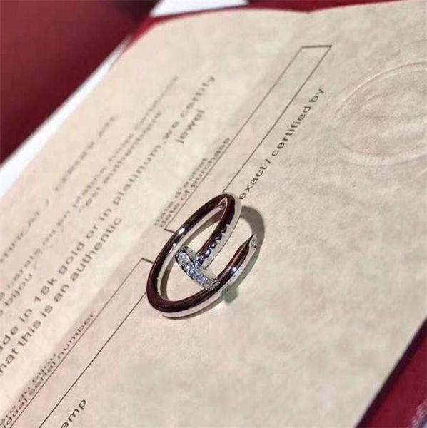 

designers ring women039s luxury jewelry male and female marriage nail rings fashion3613024, Silver