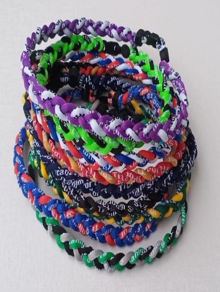 

whole 2022 pendant necklaces new arrival 3 ropes tornado braided titanium necklace baseball football many colors size 18quot3282226, Silver