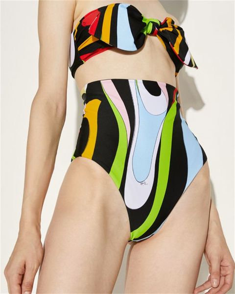 

one-piece hollowed out printed swimsuit european and american slimming swimsuit