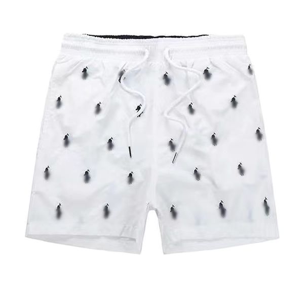 

men's mens designer summer swim paul shorts horse beach short polo quick dry pants 2xl 3xl man, White;black