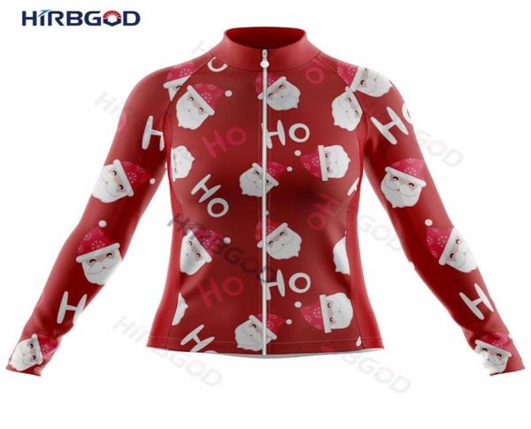 

racing jackets hirbgod 2022 red cute white beard christmas women039s longsleeved cycling jersey autumn quick dry wear clot6873049, Black;red
