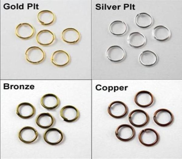 

4mm jump rings open connectors gold silver bronze copper connectors 6colors sell 2000pcslot diy5441191