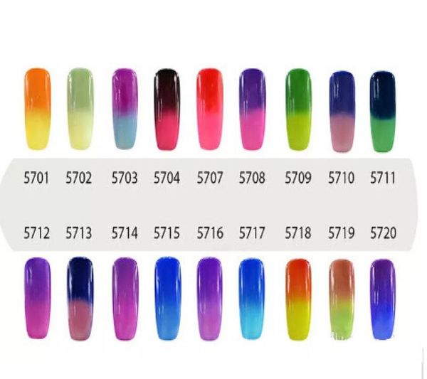 

new arrival elite99 7ml temperature change chameleon changing color soak off uv nail gel polish uv gel choose 8 from 54 color1668259, Red;pink