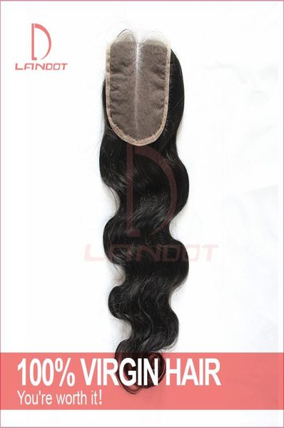 

grade 6a lace closure brazilian body wave middle3 wavy part 4x4quot virgin brazilian hair closures natural color human7815062, Black;brown