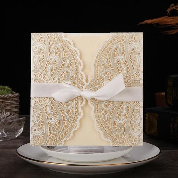 

wedding invitations 4 color personlized print laser hollow out invitation cards business birthday valentine039s day party suppl7684004, Black