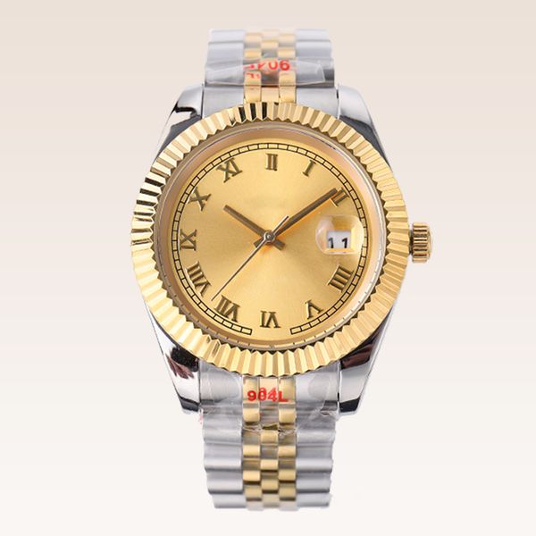 

luxury women watches men's just watch reloj 36mm 41mm ceramics dial mechanical movement steel band waterproof luminous montre de luxe c, Slivery;brown