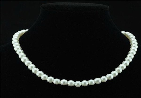 

classic elegant white 75 mm diameter pearl necklace for women men girls teens wedding banquet necklaces trend1638920, Silver