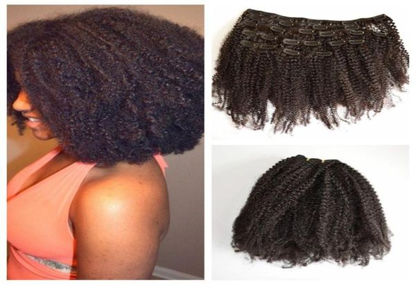 

clip in curly human hair extensions natural black 100 human hair geasy6967241