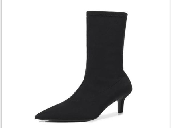 

new fashion pointed suede set of solid color boots women039s boots3981500, Black