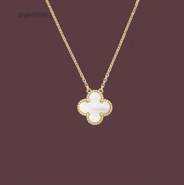 

fashion pendant necklaces for women elegant 4/four leaf clover locket necklace highly quality choker chains designer jewelry 18k plated gold, Silver