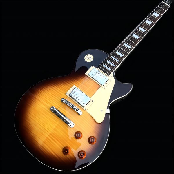 

mahogany fingerboard electric guitar, dark sun burst maple flame solid mahogany body, chrome hardware, 5889