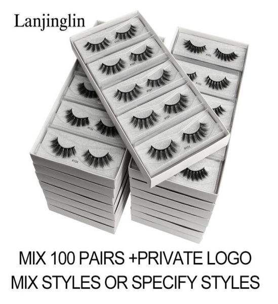 

lanjinglin whole 1020304050100 pairs bulk 3d faux mink lashes natural long false eyelashes thick fluffy volume eyelash4900783
