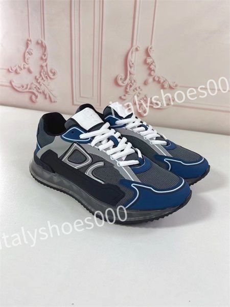 

luxury designer sneakers calfskin casual shoes reflective shoes leather trainers all-match stylist sneaker leisure shoe, Black