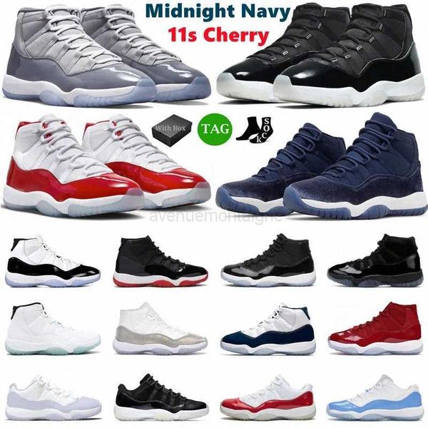 

with box jumpman 11 basketball shoes men women 11s cherry midnight navy cool grey 25th anniversary bred pure violet mens trainers sport##//