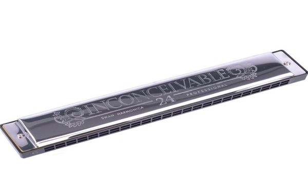 

swan sw244 tremolo harmonica 24 holes 48 tones c key with black box6262136