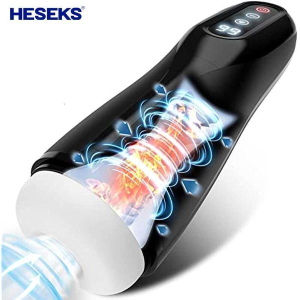 

toy massager heseks automatic male masturbators 9 suction vibration heating real blowjob vaginas toys for men 18