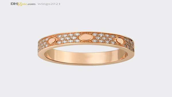 

carti ring designer rings love ring diamondpave wedding rose gold band womenmen luxury jewelry titanium steel goldplated never 8134459, Silver