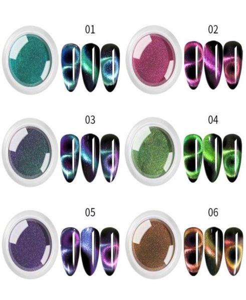

9d cat eye nail glitter powder colorful magnetic nail mirror powder magnet nail art chrome pigment dust decoration diy 02g3137506, Silver;gold