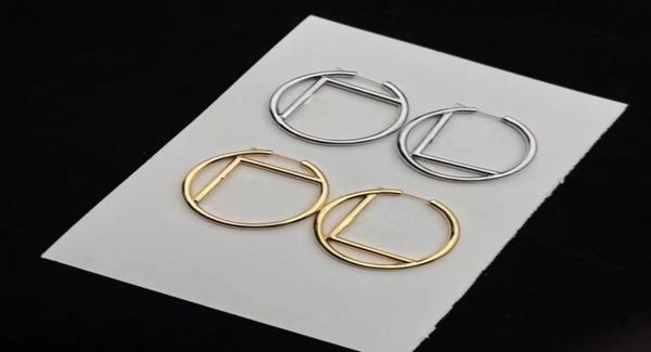 

high version women039s letter hoop earrings gold plated nonfading classic simple luxury fashion gift big name des62451663746, Golden;silver