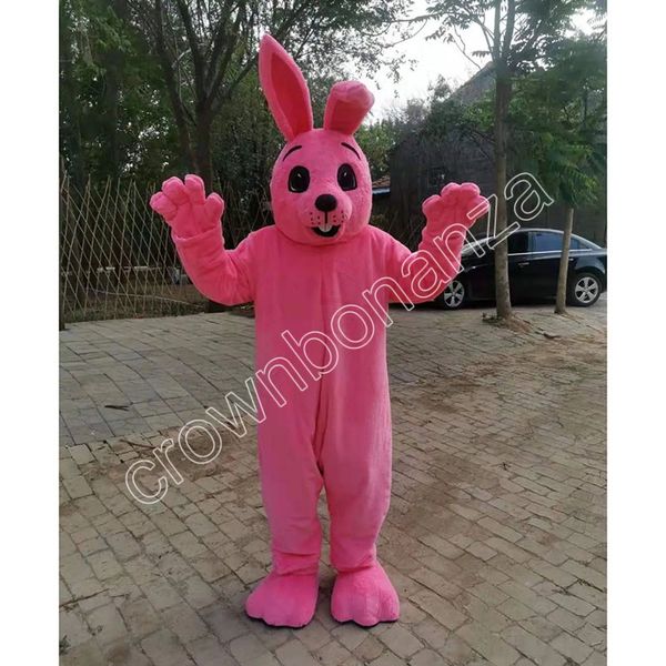 

pink bunny mascot costumes cartoon carnival adults outfit birthday party halloween christmas outdoor outfit suit, Red;yellow