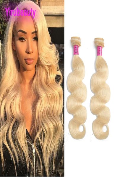 

brazilian virgin hair extensions 830inch 2 bundles body wave 2 pieceslot human hair 613 blonde double wefts 613 color8755197, Black;brown