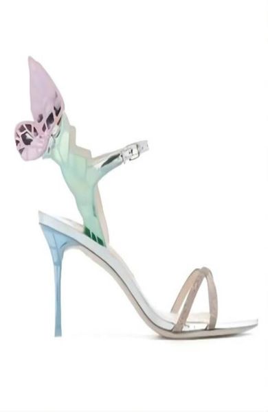 

women039s leather sandals sophie webster butterfly iridescent peep toe heels size 34429174038, Black