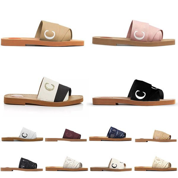 

luxury designer slippers women woody sandals dhgate ch summer beach platform men outdoor fashion milk white pink flat flip flops casual shoe, Black