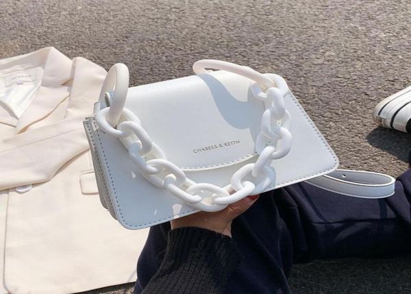 

evening bags solid color thick chain small pu leather crossbody for women 2022 summer shoulder cross body bag ladies handbagseveni6521182