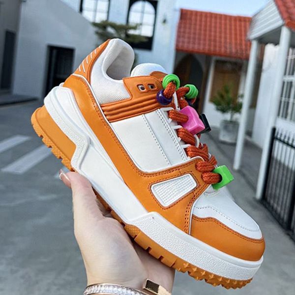 

23ss italian designer maxi sneaker womens mens classic luxury casual sports shoes signature accessories sneakers thick textile laces lace-up, Black