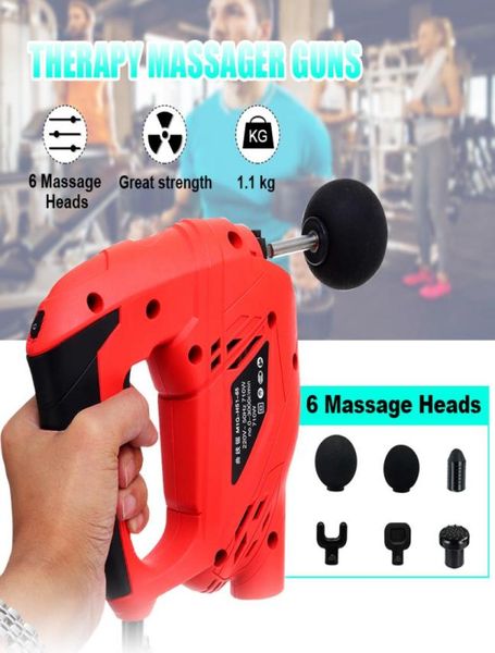 

6 speed fitness deep muscle massager guns handheld cordless percussive vibration therapy deep tissue massager electric massager y11708640