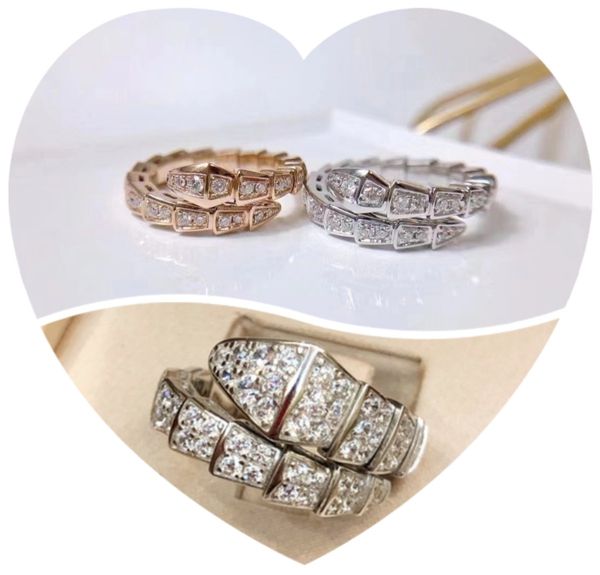 

snake bone rings designer jewelry designer rings luxury jewelry easy to deform lady single lap ring narrow wide version ring for women with, Golden;silver