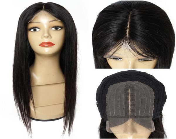

4x1 t lace wig 1432 inch 150 density wigs indian human hair middle part front lace preplucked with baby hair4018304, Black;brown