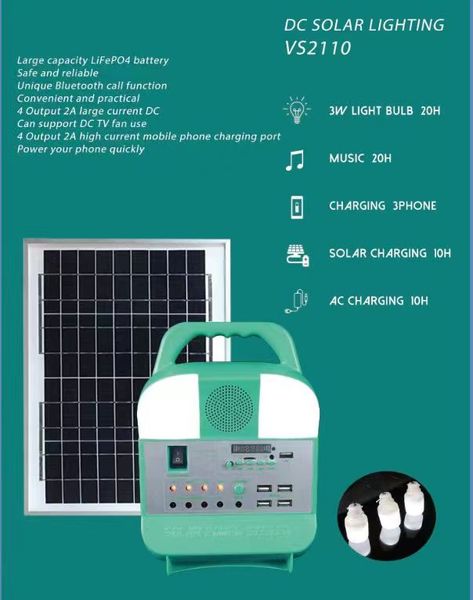 

2106 portable power stations dc solar lighting system