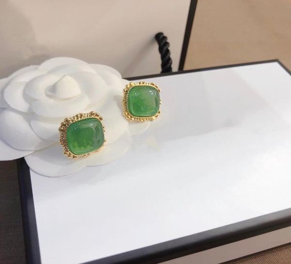 

womens earrings fashion stud earings clover stainless elegant for woman classic 13 color with box3492348, Golden;silver