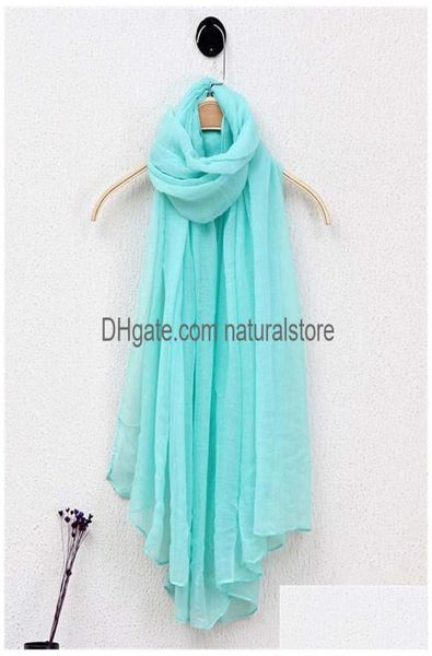 

scarves women solid color scarf winter candy 78x180cm shawls and linen cotton warm beach pashmina 42 colors drop delivery fashion 8130559, Blue;gray