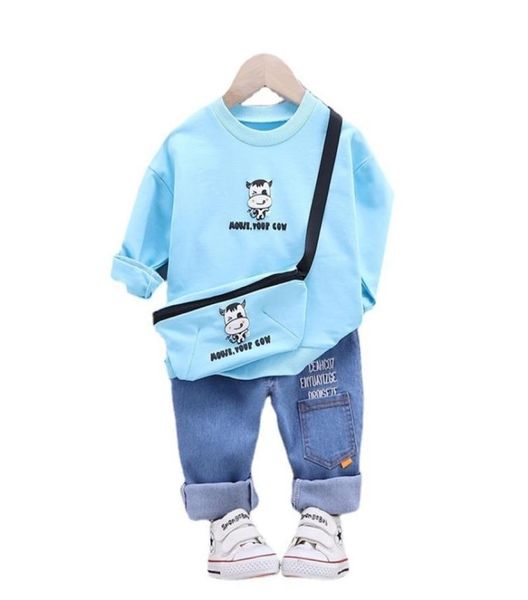 

spring autumn children fashion clothes baby boys girls t shirt pants 2pcssets kid toddler clothing infant cotton tracksuits 210804361927, White