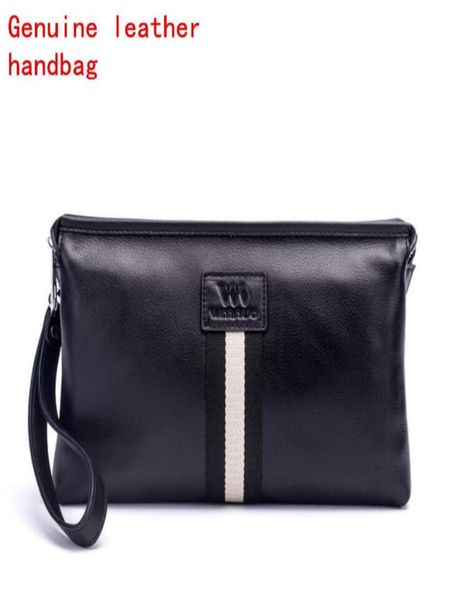

factory own brand men bag multifunctional leather men storage wallet casual leather goods clutch bag fashion striped leather mens1903993, Red;black