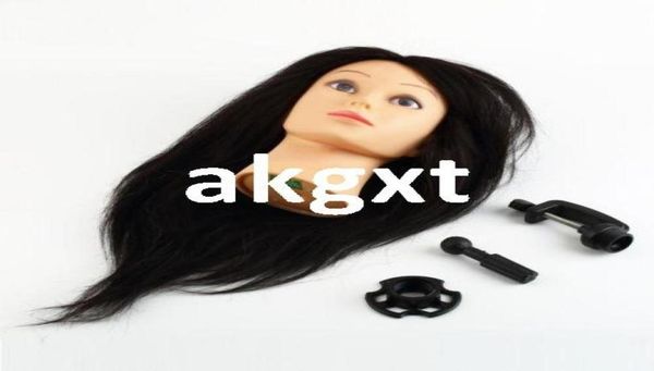

details about 18quot 100 real human hair hairdressing training head clamp salon mannequin g9e7027500338, White