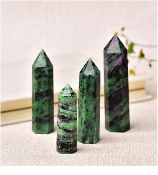 

basket pendant light 1pc natural crystal point epidote healing obelisk green quartz tower ornament for home decor reiki energy sto9618268, Black