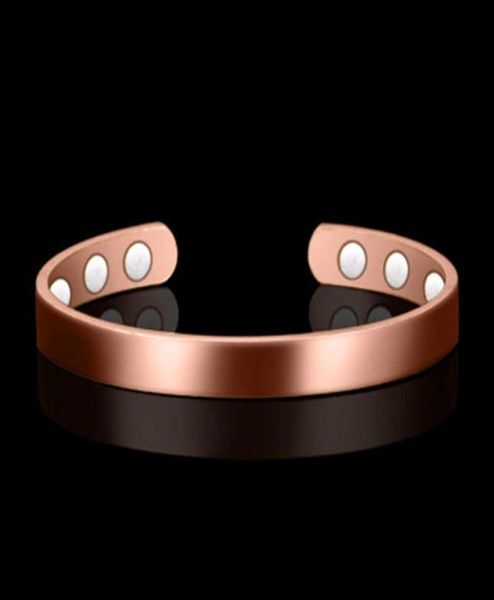 

magnetic copper bracelet healing bio therapy arthritis pain relief bangle cuff magnetic therapy bracelet for women q07191166032, Black
